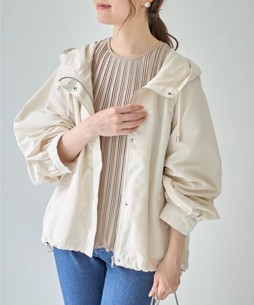 tocco closet(トッコ クローゼット)の「【限定】エステル平織マウンテンパーカー(マウンテンパーカー・レディース・ネイビー/アイボリー・M)」の3枚目の写真