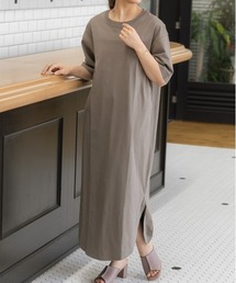 ad thie（アドティエ）の「ラウンド スリット マキシ ワンピース（ワンピース）」