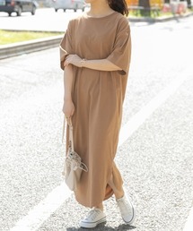 ad thie（アドティエ）の「ラウンド スリット マキシ ワンピース（ワンピース）」