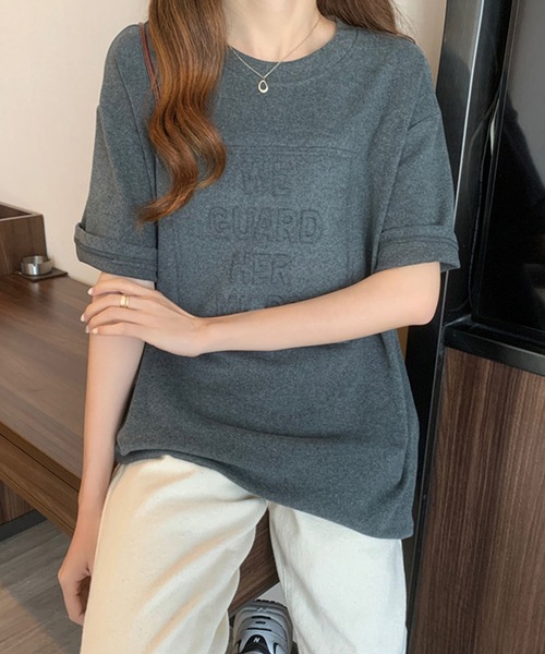 DiamondHearts（ダイヤモンドハーツ）の「3DロゴプリントTシャツ（Tシャツ/カットソー・レディース・ホワイト/ブルー/ブラック/グレー/ブラウン・LARGE/MEDIUM/X-LARGE）」の3枚目の写真