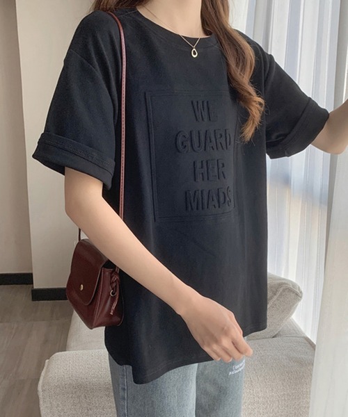 DiamondHearts（ダイヤモンドハーツ）の「3DロゴプリントTシャツ（Tシャツ/カットソー・レディース・ホワイト/ブルー/ブラック/グレー/ブラウン・LARGE/MEDIUM/X-LARGE）」の2枚目の写真