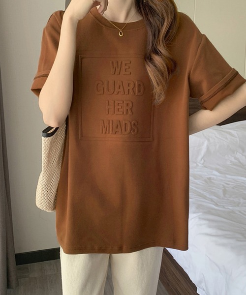 DiamondHearts（ダイヤモンドハーツ）の「3DロゴプリントTシャツ（Tシャツ/カットソー・レディース・ホワイト/ブルー/ブラック/グレー/ブラウン・LARGE/MEDIUM/X-LARGE）」の9枚目の写真