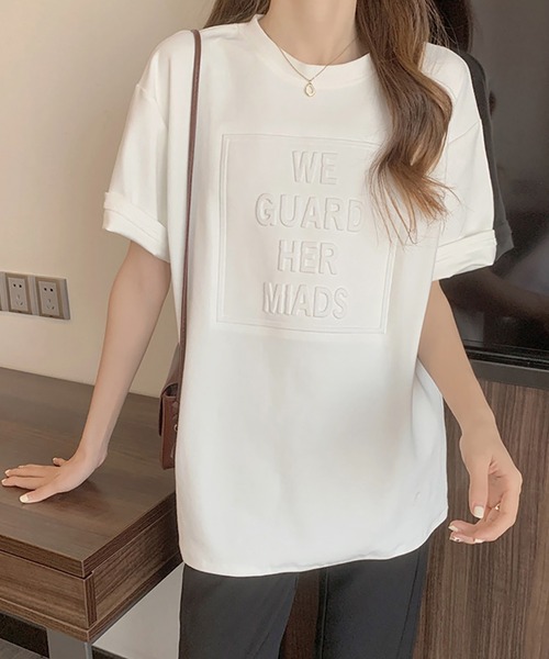 DiamondHearts（ダイヤモンドハーツ）の「3DロゴプリントTシャツ（Tシャツ/カットソー・レディース・ホワイト/ブルー/ブラック/グレー/ブラウン・LARGE/MEDIUM/X-LARGE）」の13枚目の写真