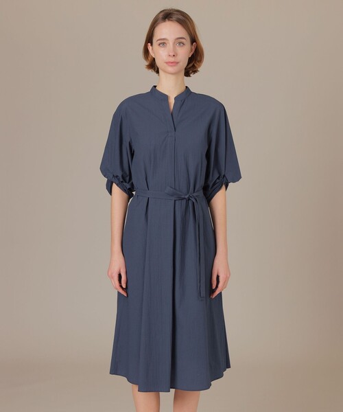 MACKINTOSH LONDON（マッキントッシュ ロンドン）の「コットンナイロンサッカーワンピース（ワンピース・レディース・ライトブルー/ブラック・38）」の10枚目の写真