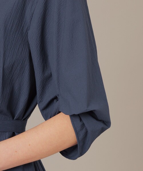 MACKINTOSH LONDON（マッキントッシュ ロンドン）の「コットンナイロンサッカーワンピース（ワンピース・レディース・ライトブルー/ブラック・38）」の8枚目の写真