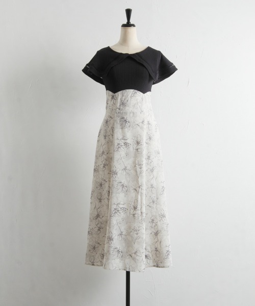 【ZOZO限定】ビックカラーバックレースアップドッキングワンピース（ワンピース）｜tocco closet（トッコ クローゼット）