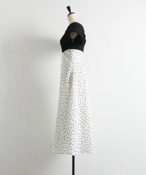 【ZOZO限定】ビックカラーバックレースアップドッキングワンピース（ワンピース）｜tocco closet（トッコ クローゼット）