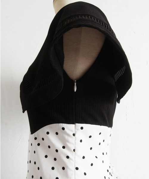 【ZOZO限定】ビックカラーバックレースアップドッキングワンピース（ワンピース）｜tocco closet（トッコ クローゼット）