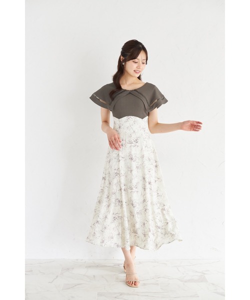 tocco closet(トッコ クローゼット)の「ビックカラーバックレースアップドッキングワンピース(ワンピース・レディース・ダークネイビー/ブラック/カーキ/ダークブルー/ピンク・M)」の15枚目の写真