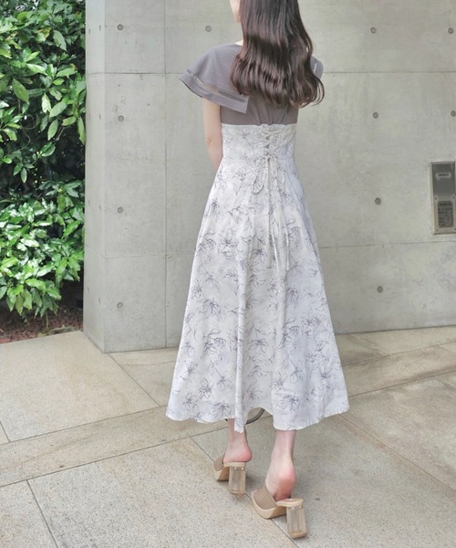 【ZOZO限定】ビックカラーバックレースアップドッキングワンピース（ワンピース）｜tocco closet（トッコ クローゼット）