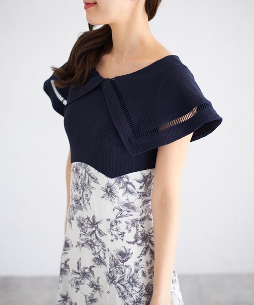 【ZOZO限定】ビックカラーバックレースアップドッキングワンピース（ワンピース）｜tocco closet（トッコ クローゼット）