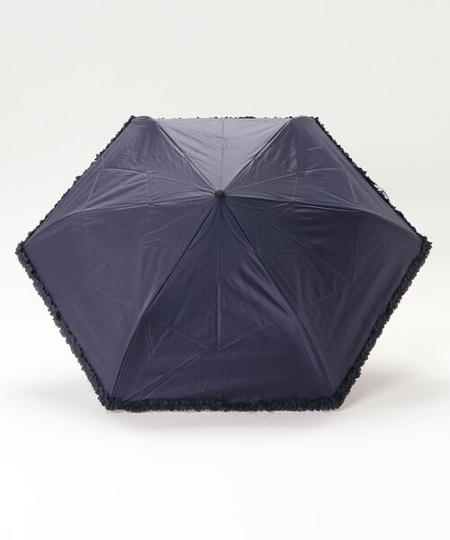 nifty colors（ニフティーカラーズ）の「【nifty colors】晴雨兼用 折りたたみ傘 フリルミニ 2354（折りたたみ傘・レディース・ブラック/ネイビー/ベージュ/ホワイト・FREE）」の12枚目の写真