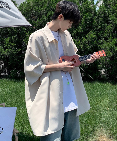 neos(ネオス)の「【neos -addictive design-】ビッグシルエット レギュラーカラー ドルマンスリーブ シャツ(シャツ/ブラウス・メンズ・サンドベージュ/ブラック/カーキ/ブルーグレー・MEDIUM/LARGE)」の14枚目の写真