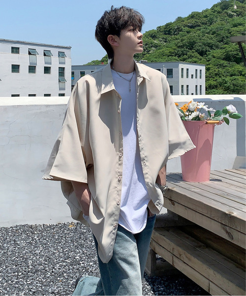 neos(ネオス)の「【neos -addictive design-】ビッグシルエット レギュラーカラー ドルマンスリーブ シャツ(シャツ/ブラウス・メンズ・サンドベージュ/ブラック/カーキ/ブルーグレー・MEDIUM/LARGE)」の18枚目の写真