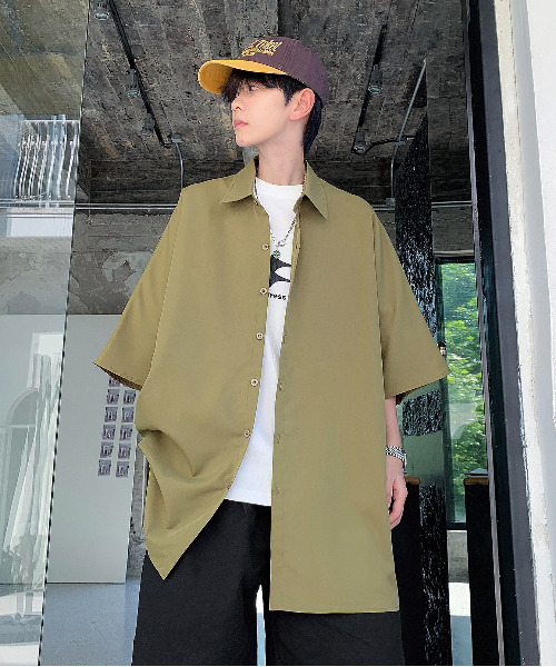 neos(ネオス)の「【neos -addictive design-】ビッグシルエット レギュラーカラー ドルマンスリーブ シャツ(シャツ/ブラウス・メンズ・サンドベージュ/ブラック/カーキ/ブルーグレー・MEDIUM/LARGE)」の19枚目の写真