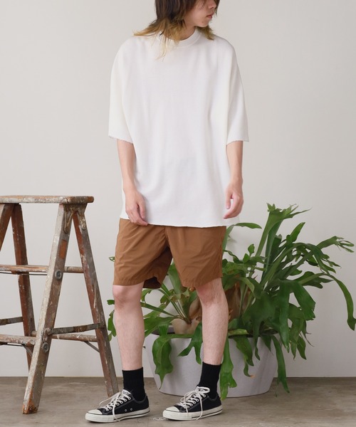 REMI RELIEF(レミレリーフ)の「REMI RELIEF/レミレリーフ ノンストレス綿レーヨン裏毛カットオフクルー スウェット ビックシルエット(スウェット・メンズ・ブラック/オフホワイト・M/L)」の11枚目の写真