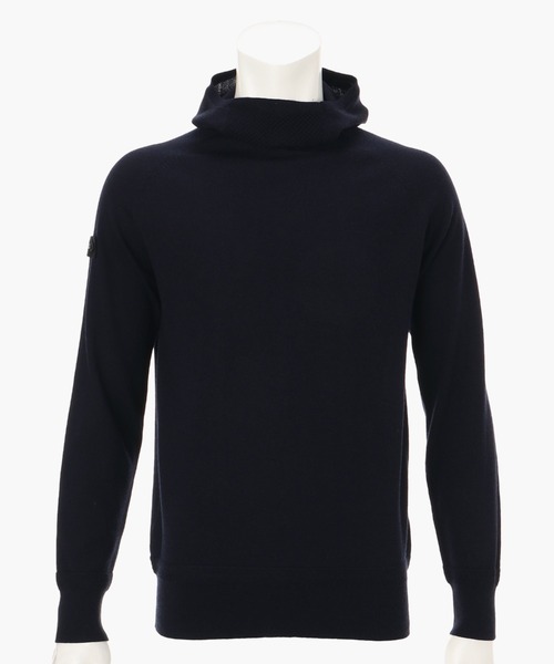 BRIEFING(ブリーフィング)の「【ブリーフィングゴルフ】MENS EX FINE MERINO HIGH NECK KNIT HOODIE(パーカー・メンズ・ブルー/オリーブ/チャコール/ブラック/ネイビー・L/M/XL/S)」の4枚目の写真