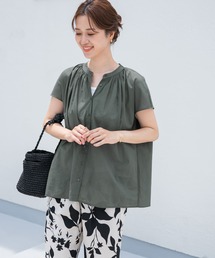 URBAN RESEARCH DOORS | ボイルギャザーフレンチスリーブブラウス(シャツ/ブラウス)