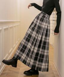 coen | チェックプリーツスカート(スカート)