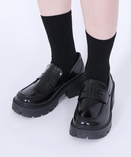 Figments（フィグメンツ）の「チャンキーヒールローファー（ローファー・レディース・ブラック・SMALL/MEDIUM）」の12枚目の写真