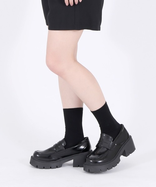 Figments（フィグメンツ）の「チャンキーヒールローファー（ローファー・レディース・ブラック・SMALL/MEDIUM）」の9枚目の写真