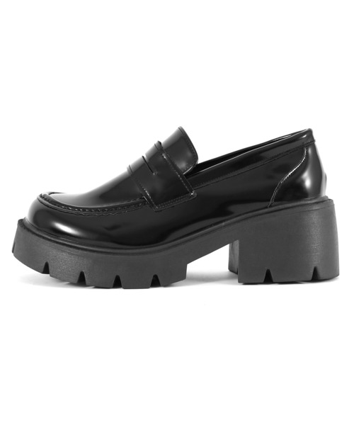 Figments（フィグメンツ）の「チャンキーヒールローファー（ローファー・レディース・ブラック・SMALL/MEDIUM）」の3枚目の写真