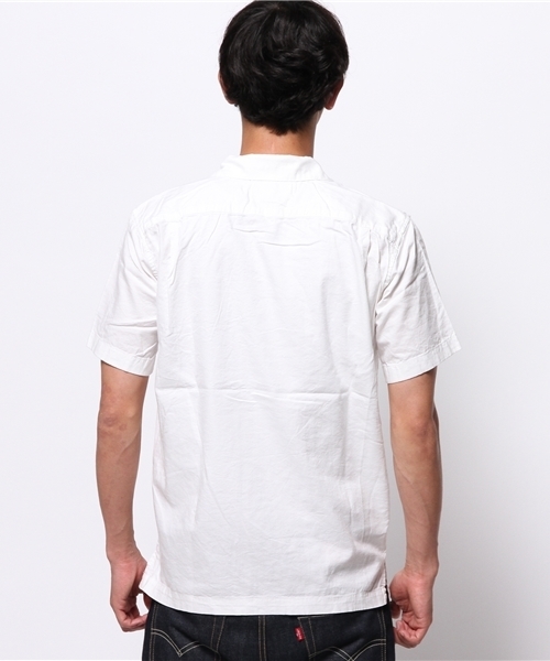 CIAOPANIC（チャオパニック）の「【Ciaopanic】　綿レーヨンツイルオープンシャツ（シャツ/ブラウス・メンズ・オリーブ/ホワイト/ブラック・LARGE/MEDIUM）」の6枚目の写真