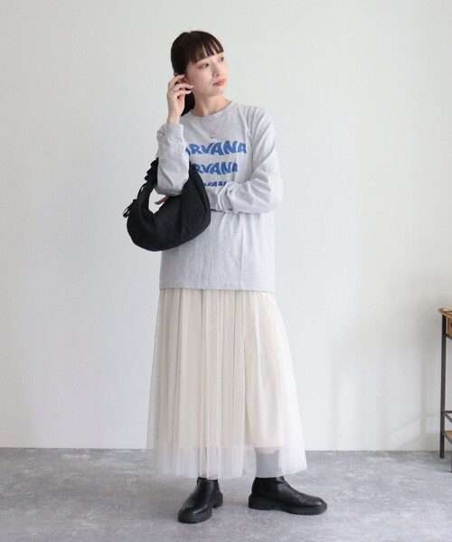 GOOD ROCK SPEED（グッドロックスピード）の「【goodrock speed/グッドロックスピード】NIRVANA ロンT（Tシャツ/カットソー・レディース・ライトグレー/ブラック・FREE）」の17枚目の写真