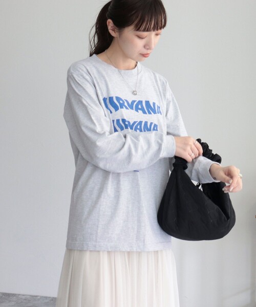 GOOD ROCK SPEED（グッドロックスピード）の「【goodrock speed/グッドロックスピード】NIRVANA ロンT（Tシャツ/カットソー・レディース・ライトグレー/ブラック・FREE）」の12枚目の写真