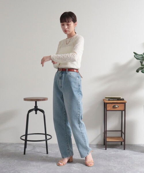 fredy emue（フレディエミュ）の「フラワーJQ長袖プルオーバー（Tシャツ/カットソー・レディース・サックスブルー/アイボリー/ブラック・38）」の15枚目の写真