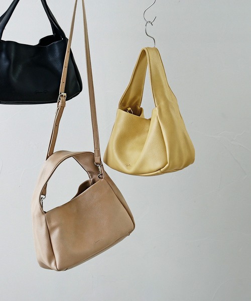 BarcosBlue(バルコスブルー)の「【BARCOS BLUE/バルコスブルー】ポーチ付き ショルダー&ワンハンドル2wayミニバッグ(ハンドバッグ・レディース・ベージュ/ブラック/イエロー・ONE SIZE)」の12枚目の写真