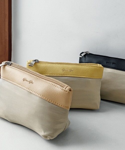 BarcosBlue(バルコスブルー)の「【BARCOS BLUE/バルコスブルー】ポーチ付き ショルダー&ワンハンドル2wayミニバッグ(ハンドバッグ・レディース・ベージュ/ブラック/イエロー・ONE SIZE)」の14枚目の写真