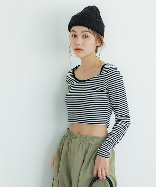 coca(coca)(コカ)の「もこもこニット帽子(ニットキャップ/ビーニー・レディース・ブラック/ベージュ・ONE SIZE)」の8枚目の写真