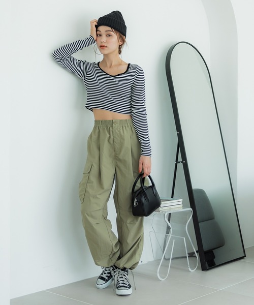coca(coca)(コカ)の「もこもこニット帽子(ニットキャップ/ビーニー・レディース・ブラック/ベージュ・ONE SIZE)」の9枚目の写真