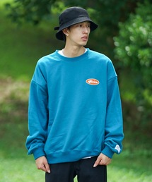 【VISION STREET WEAR/ビジョンストリートウェア】 バックプリント バック刺繍 裏毛 クルーネック トレーナー スウェット