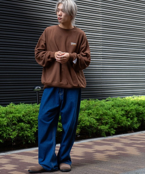 VISION STREET WEAR（ヴィジョンストリートウェア）の「【VISION STREET WEAR/ビジョンストリートウェア】 バックプリント バック刺繍 裏毛　クルーネック　トレーナー　スウェット（スウェット・メンズ・ブラウン/杢グレー/ブラック/ブルー・LARGE/MEDIUM/X-LARGE）」の22枚目の写真