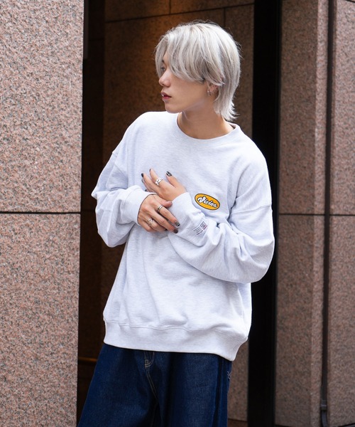 VISION STREET WEAR（ヴィジョンストリートウェア）の「【VISION STREET WEAR/ビジョンストリートウェア】 バックプリント バック刺繍 裏毛　クルーネック　トレーナー　スウェット（スウェット・メンズ・ブラウン/杢グレー/ブラック/ブルー・LARGE/MEDIUM/X-LARGE）」の12枚目の写真