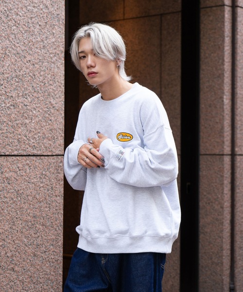 VISION STREET WEAR（ヴィジョンストリートウェア）の「【VISION STREET WEAR/ビジョンストリートウェア】 バックプリント バック刺繍 裏毛　クルーネック　トレーナー　スウェット（スウェット・メンズ・ブラウン/杢グレー/ブラック/ブルー・LARGE/MEDIUM/X-LARGE）」の13枚目の写真