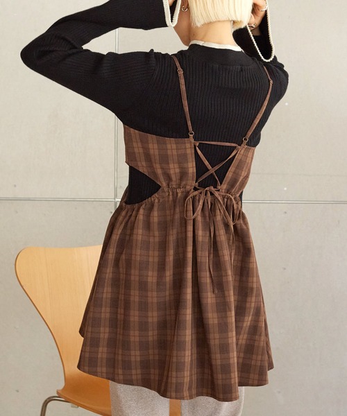 w closet(ダブルクローゼット)の「サイドオープンチェック柄 w closet(ダブルクローゼット)の「サイドオープンチェック柄