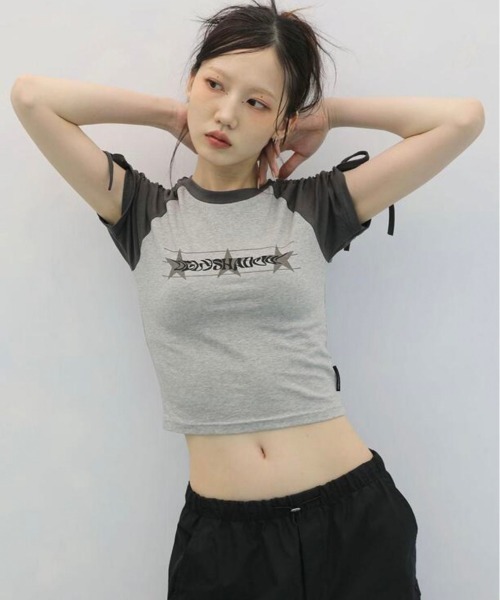 BADEE 韓国人気 Queen Of Dawn Crop Top 半袖Tシャツ 追跡あり 楽天市場】NASTY FANCY CLUB HEART BUTTERFLY CROP TEE