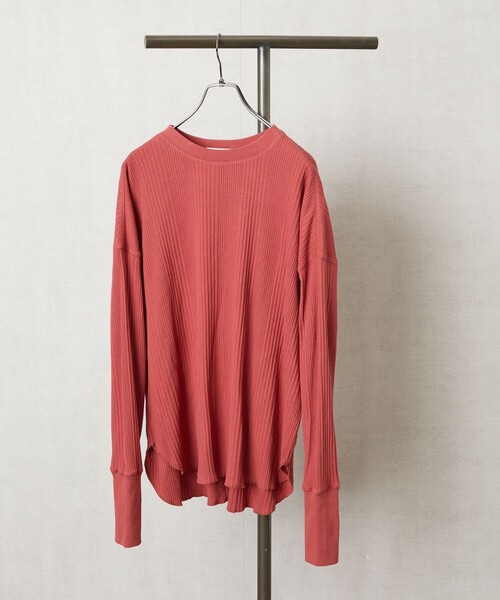 FREAK'S STORE(フリークスストア)の「限定展開 ランダムテレコ プルオーバー(Tシャツ/カットソー・レディース・ブルー/マスタード/オリーブ/ナチュラル/レッド/ブラック・フリ-)」の6枚目の写真