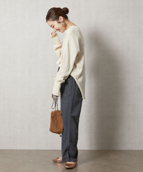 FREAK'S STORE(フリークスストア)の「限定展開 ランダムテレコ プルオーバー(Tシャツ/カットソー・レディース・ブルー/マスタード/オリーブ/ナチュラル/レッド/ブラック・フリ-)」の13枚目の写真