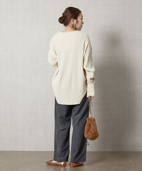 FREAK'S STORE(フリークスストア)の「限定展開 ランダムテレコ プルオーバー(Tシャツ/カットソー・レディース・ブルー/マスタード/オリーブ/ナチュラル/レッド/ブラック・フリ-)」の14枚目の写真