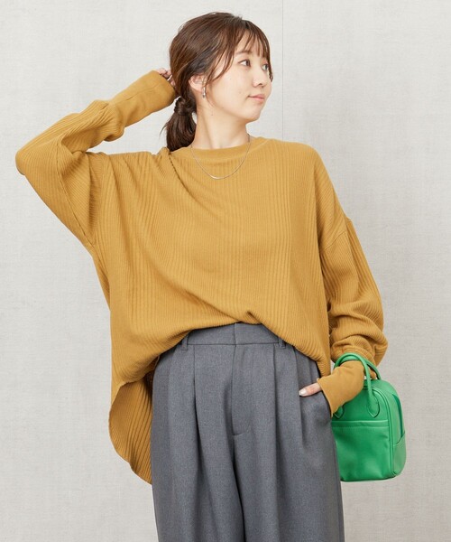 FREAK'S STORE(フリークスストア)の「限定展開 ランダムテレコ プルオーバー(Tシャツ/カットソー・レディース・ブルー/マスタード/オリーブ/ナチュラル/レッド/ブラック・フリ-)」の21枚目の写真