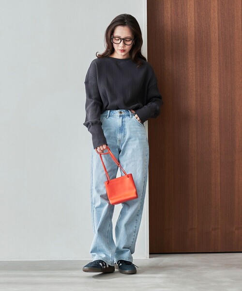 FREAK'S STORE(フリークスストア)の「限定展開 ランダムテレコ プルオーバー(Tシャツ/カットソー・レディース・ブルー/マスタード/オリーブ/ナチュラル/レッド/ブラック・フリ-)」の8枚目の写真