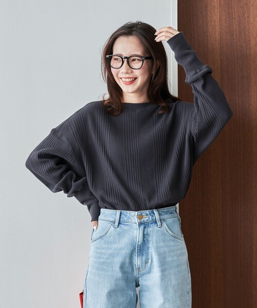 FREAK'S STORE(フリークスストア)の「限定展開 ランダムテレコ プルオーバー(Tシャツ/カットソー・レディース・ブルー/マスタード/オリーブ/ナチュラル/レッド/ブラック・フリ-)」の10枚目の写真