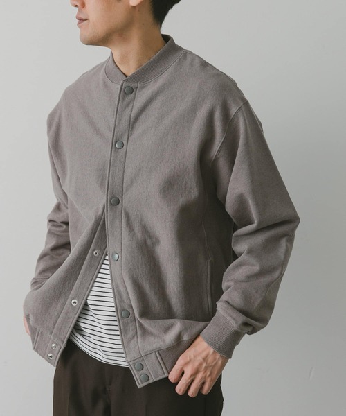 URBAN RESEARCH DOORS（アーバンリサーチドアーズ）の「ヘビー裏毛アワードジャケット（ブルゾン・メンズ・モカ/ブラック/グレー系その他・MEDIUM/LARGE）」の3枚目の写真