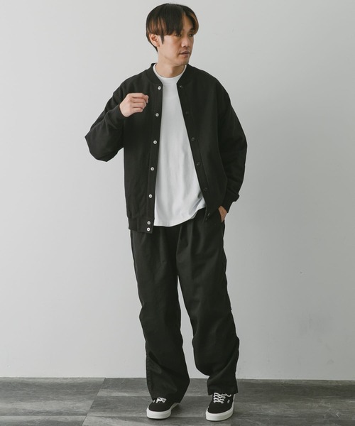 URBAN RESEARCH DOORS（アーバンリサーチドアーズ）の「ヘビー裏毛アワードジャケット（ブルゾン・メンズ・モカ/ブラック/グレー系その他・MEDIUM/LARGE）」の4枚目の写真