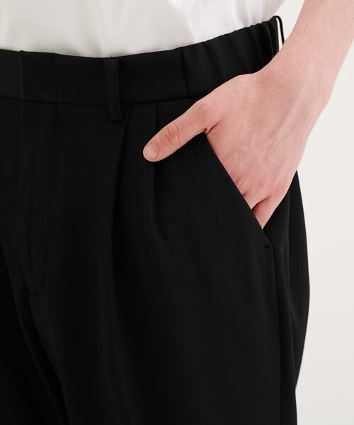 CITY TOKYO（シティトウキョウ）の「LYCRAテックワイドテーパードスラックス〈セットアップ可能〉（スラックス・メンズ・ダークブラウン/グレー/ブラック・1/3/2）」の9枚目の写真