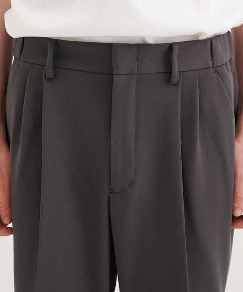 CITY TOKYO（シティトウキョウ）の「LYCRAテックワイドテーパードスラックス〈セットアップ可能〉（スラックス・メンズ・ダークブラウン/グレー/ブラック・1/3/2）」の17枚目の写真